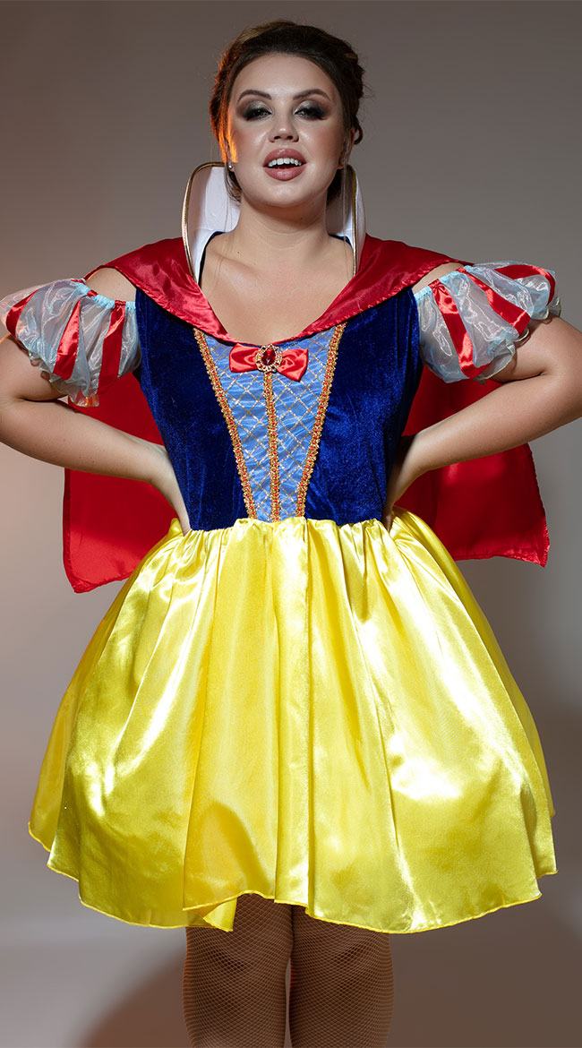 Plus Size Fairy Tale Snow White Costume, Plus Size Snow White Costume