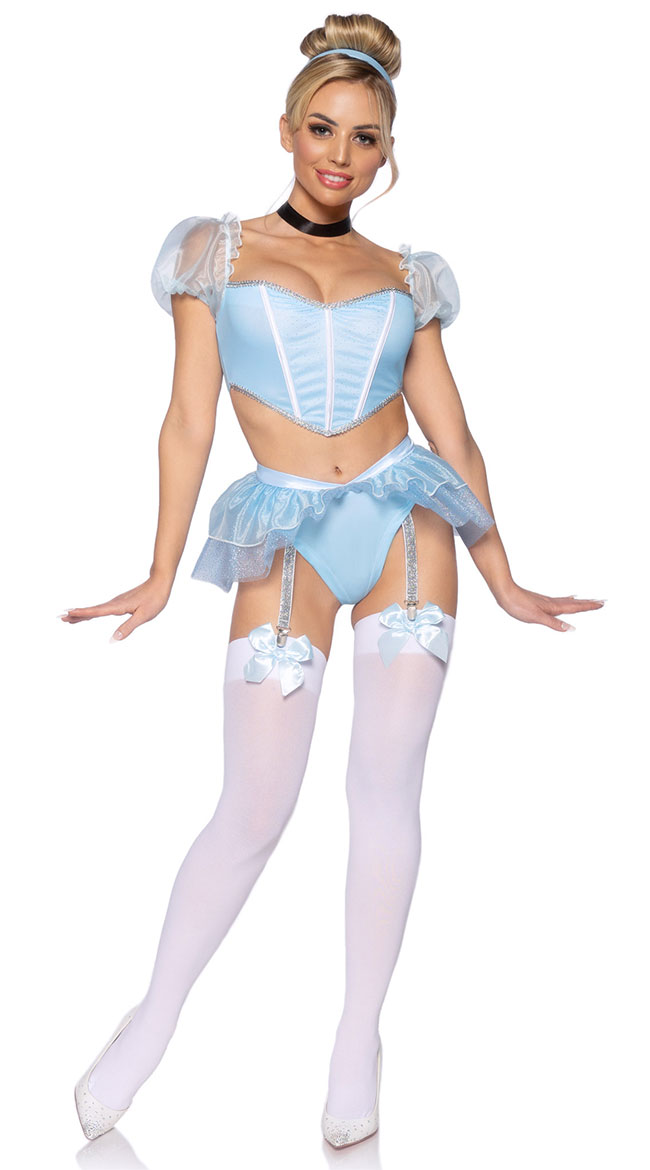 Glass Slipper Cinderella Costume, Gartered Cinderella Costume