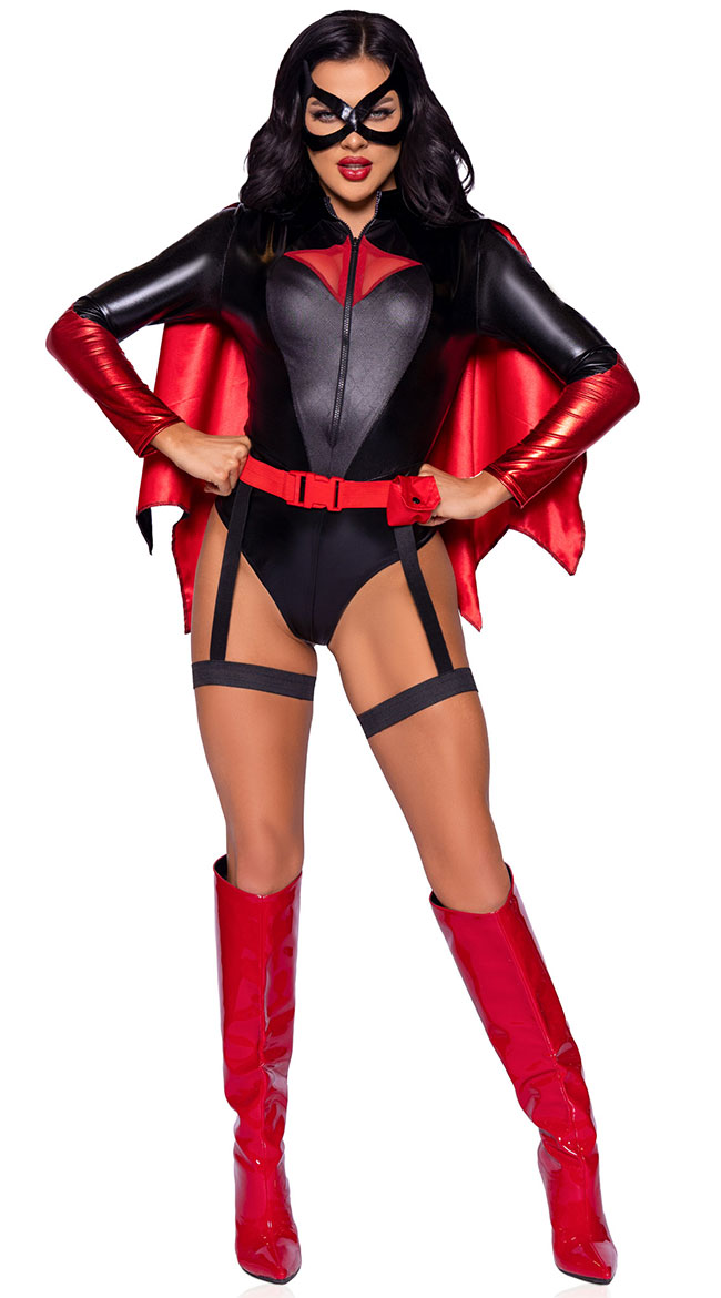 Bat Woman Costume, Sexy Superhero Costume 