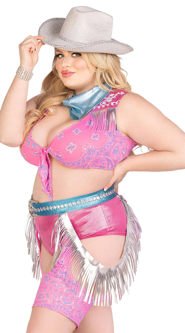 Plus Size Cowgirl Fringe Queen Halloween Costume main image 0