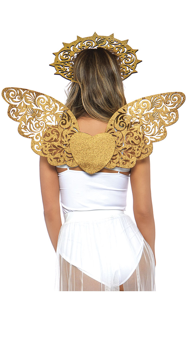 Golden Angel Kit, gold wings Yandy.com