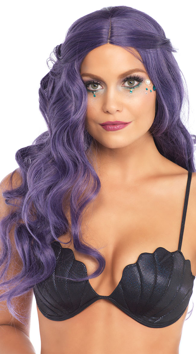 Purple Wavy Mermaid Wig, long wavy wig - Yandy.com