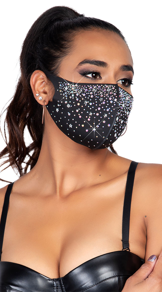 Nova Rhinestone Face Mask Sexy Fashion Mask Yandy Com