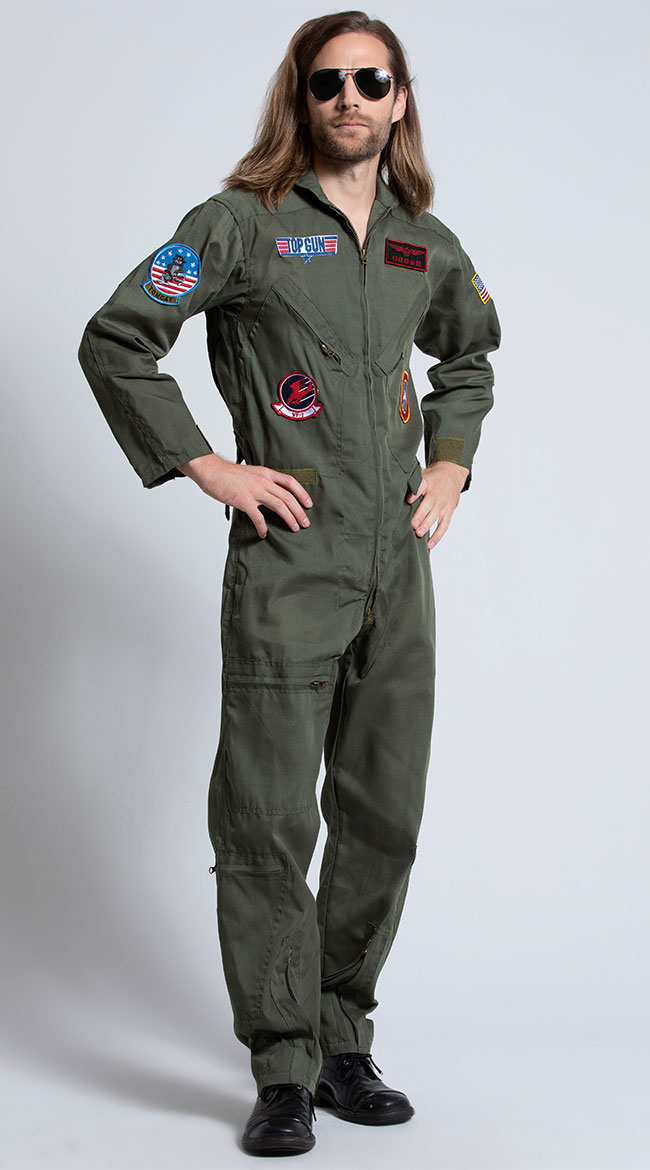 niece Lydig favorit Men's Top Gun Costume, Top Gun Men's Flight Suit, Men's Maverick Costume,  Men's Fighter Pilot Costume