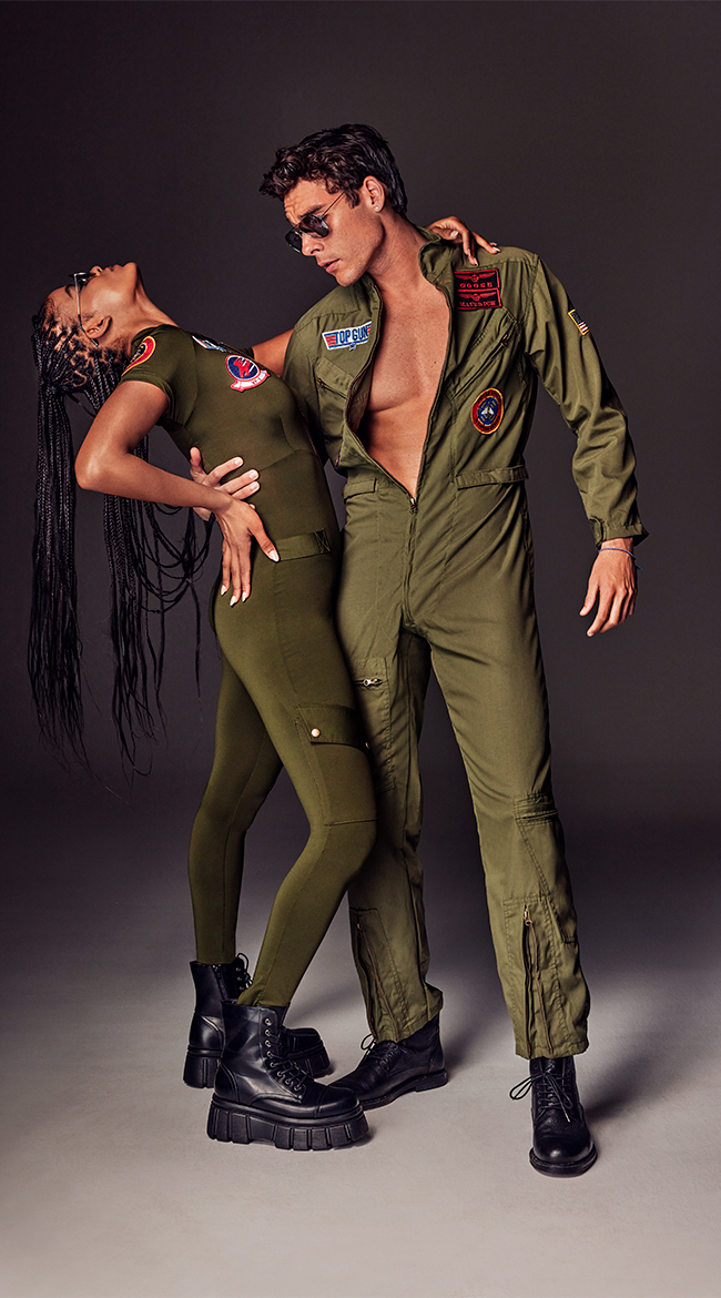 Men's Top Gun Costume, Top Gun Men's Flight Suit, Men's Maverick Costume, Men's Fighter Pilot Costume