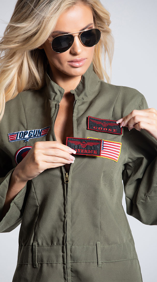 Top Gun Flight Suit Romper, Top Gun romper costume - Yandy.com