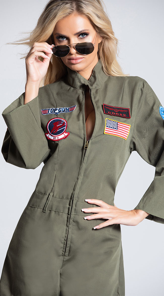 Top Gun Flight Suit Romper, Top Gun romper costume