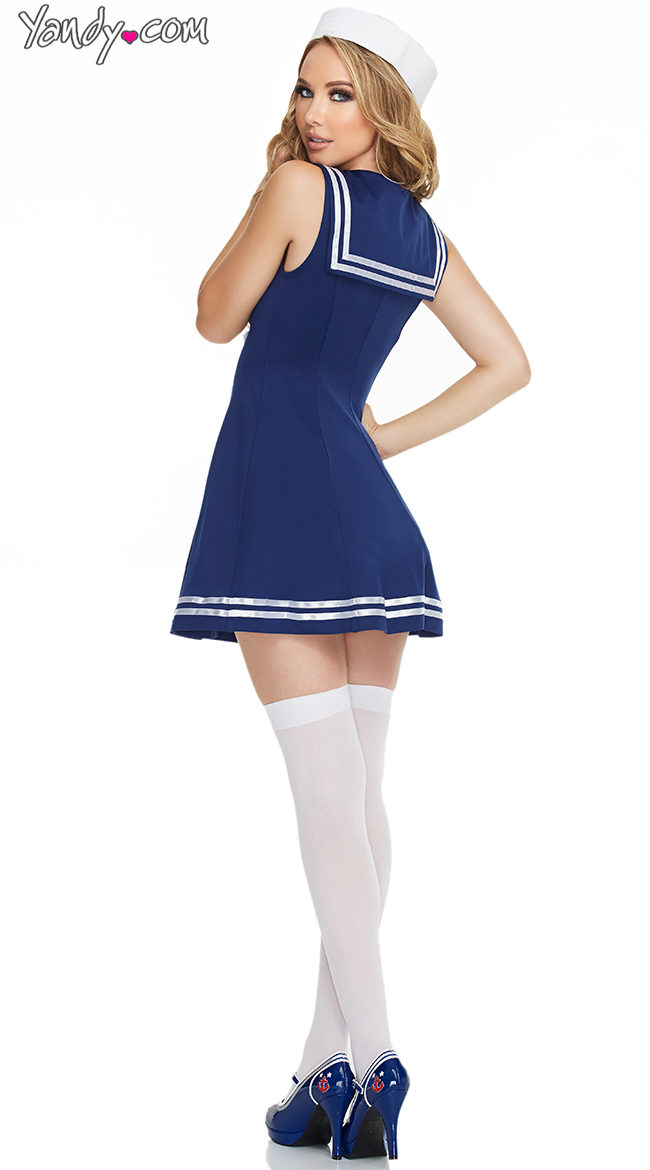 Sexy Pin Up Sailor Costume Adult Women Sailor Costumes Seductive Blue Sailor Outfits 8748