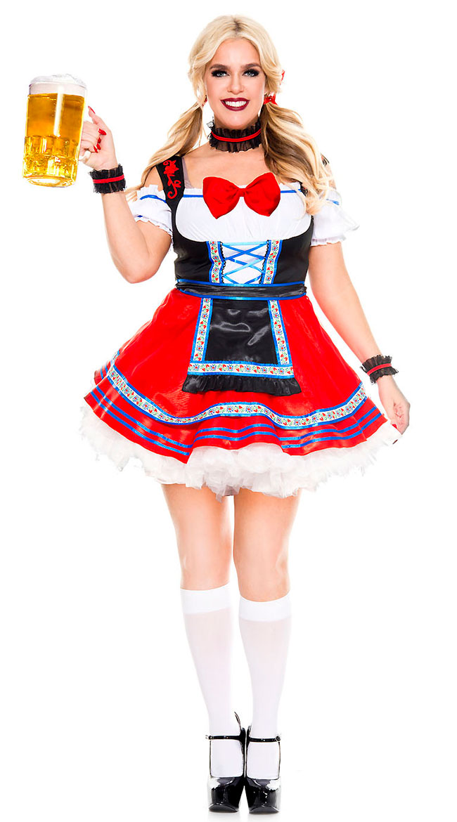 Plus Size Oktoberfest Beer Babe Costume Plus Size Sexy Beer Girl 