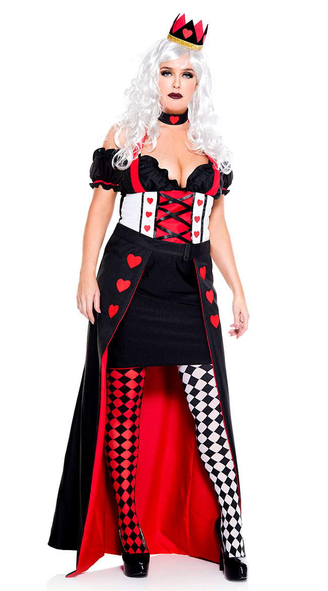 Plus Size Enchanting Royal Heart Queen Plus Size Sexy Queen Of Hearts