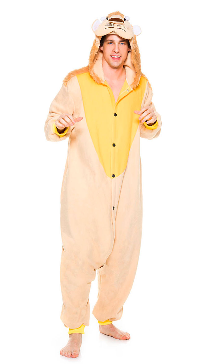 Wild Lion Onesie Costume, Lion Animal Costume