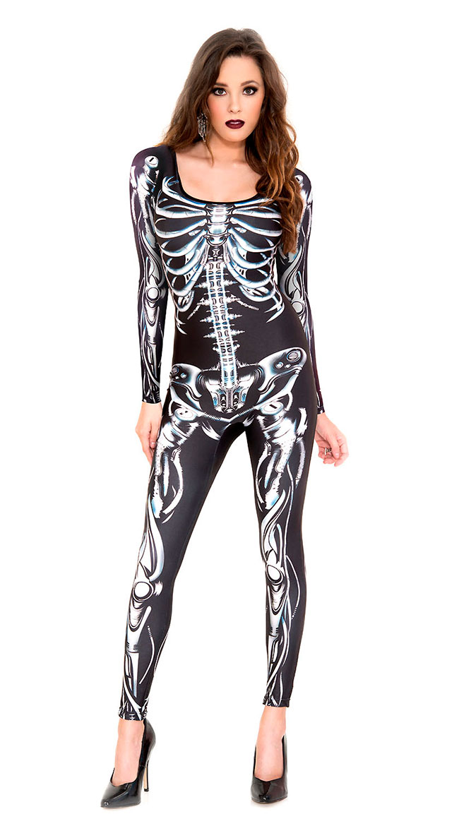Mechanical Skeleton Catsuit, sexy skeleton costume - Yandy.com