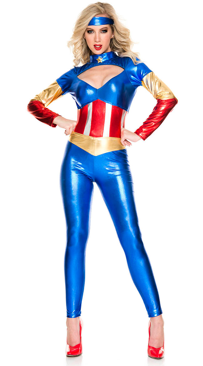 Wonder Warrior Costume, Sexy Superhero Costume-Yandy.com