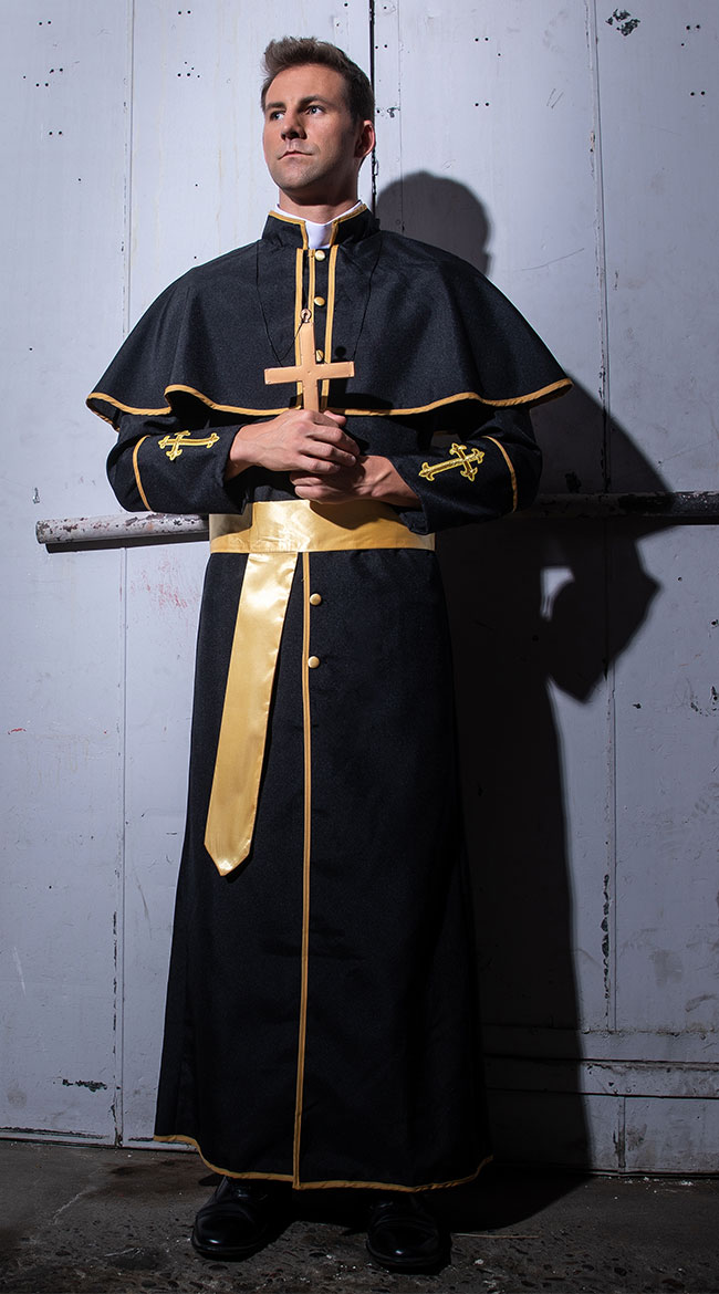 Mens Deluxe Priest Costume Mens Priest Costume