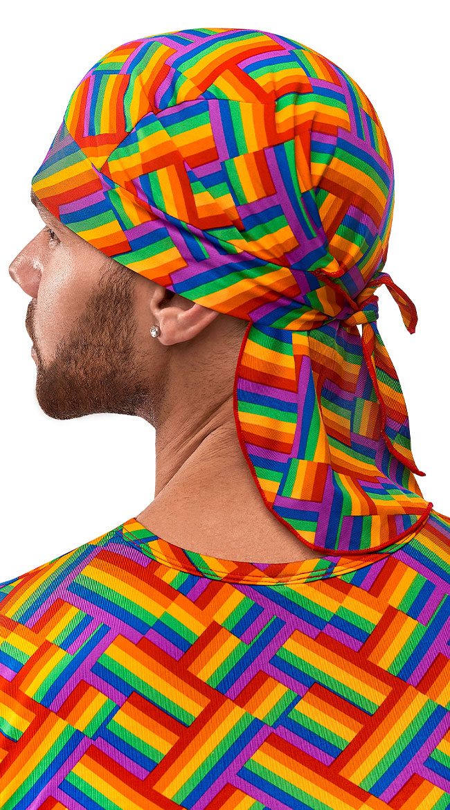 Men's Rainbow Pride Head Wrap, Pride Hair Accessories