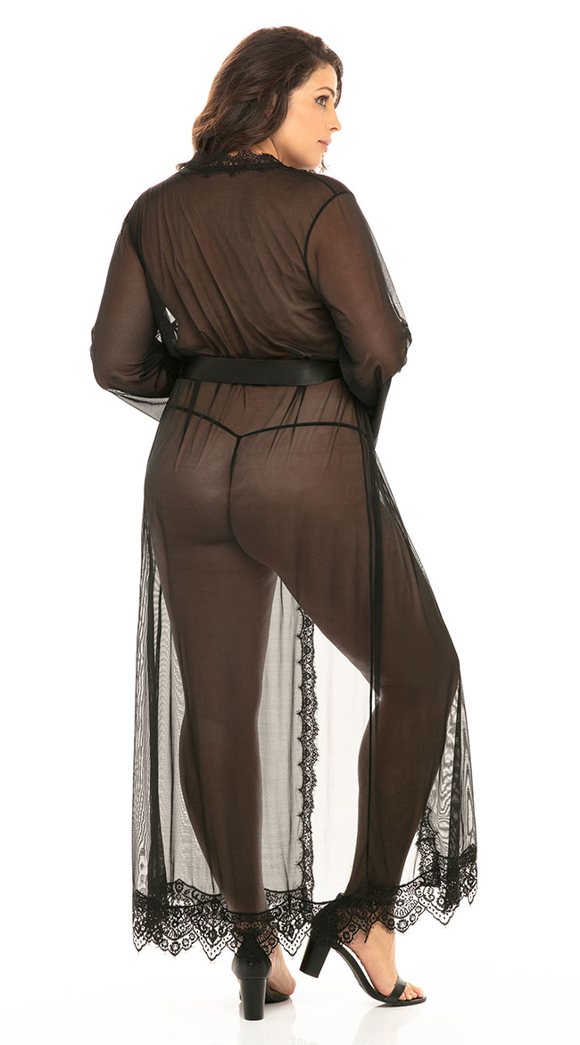 long mesh robe