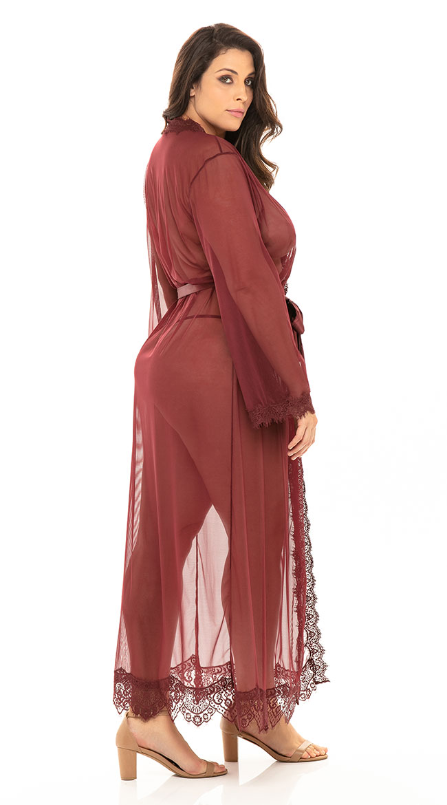 long mesh robe