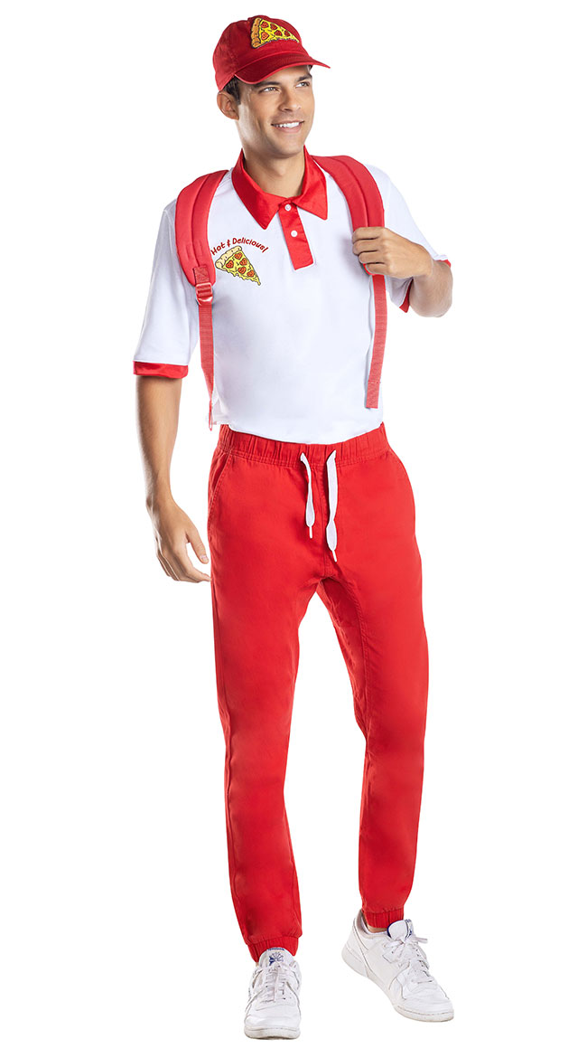 Hot And Delicious Pizza Guy Costume Men S Pizza Delivery Costume Yandy Com