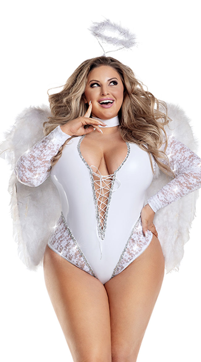 Plus Size Sparkle Angel Costume, Plus Size Sexy Angel Costume - Yandy.com