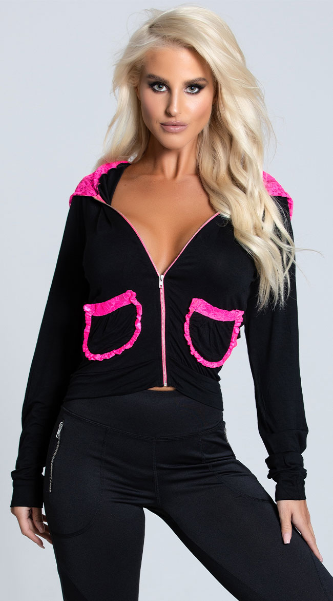 sexy cropped hoodie