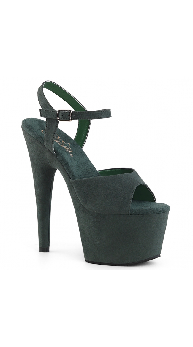 0401~Suede Platform Sandals 7 Cm