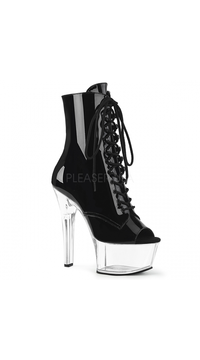 6 inch patent heels
