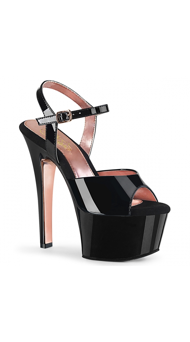 Buy KLAUR MELBOURNE Women Gold 6 Inch Heel Sandals at Amazon.in