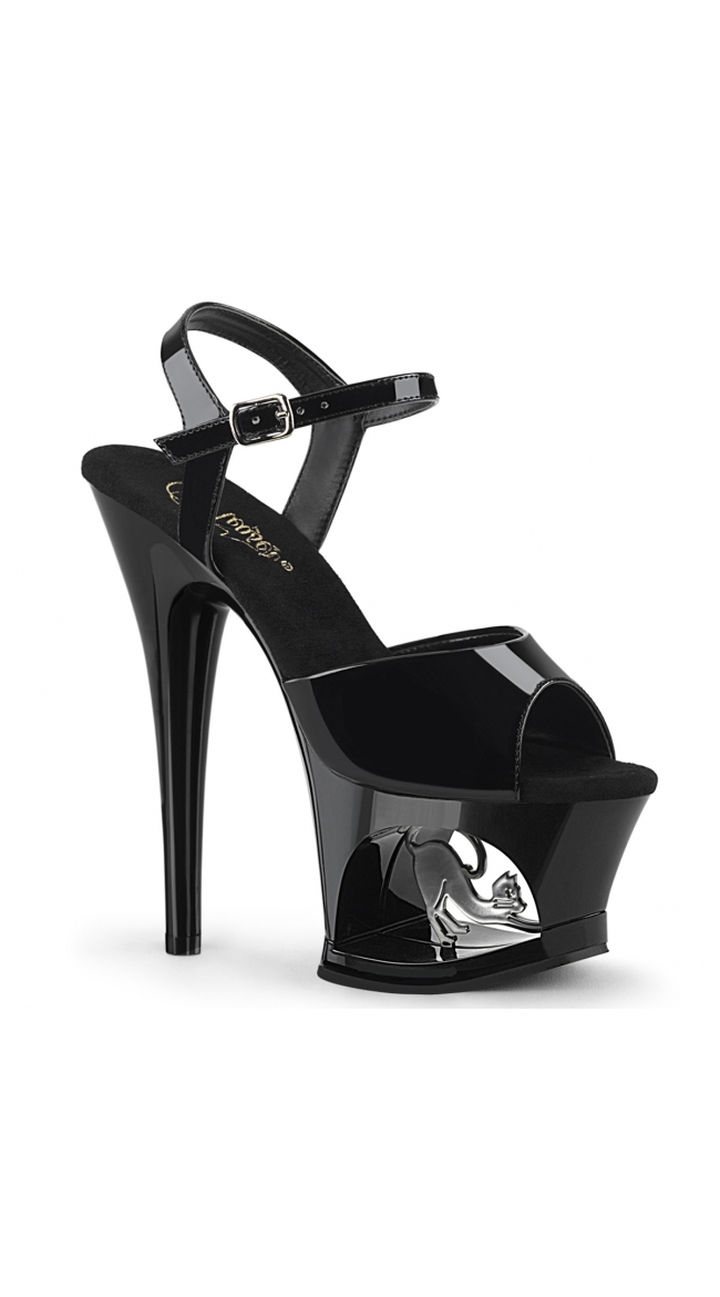 cat sandals black