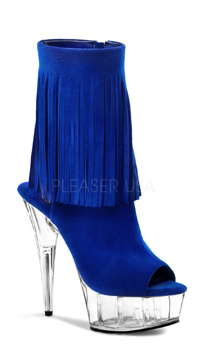 Suede Fringed Ankle Boot, Fringe Bootie, Fringe Boots Heels - Yandy.com