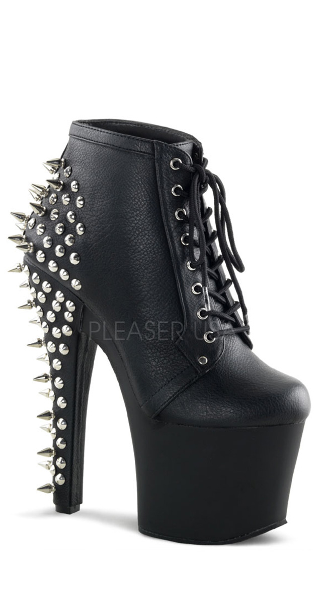 7 Inch Fearless Spiked Ankle Bootie, 7