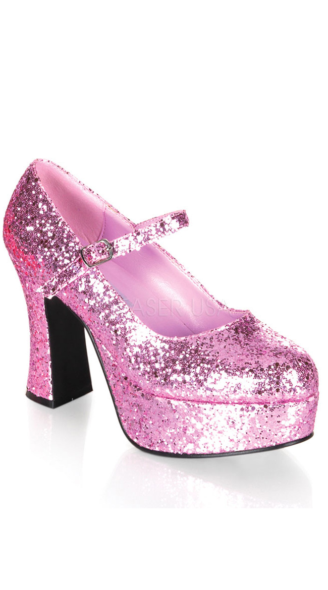 black glitter mary janes