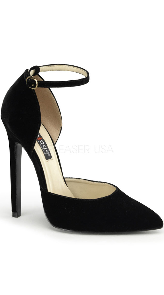 5" Stiletto Heel Ankle Strap D' Orsay Pump