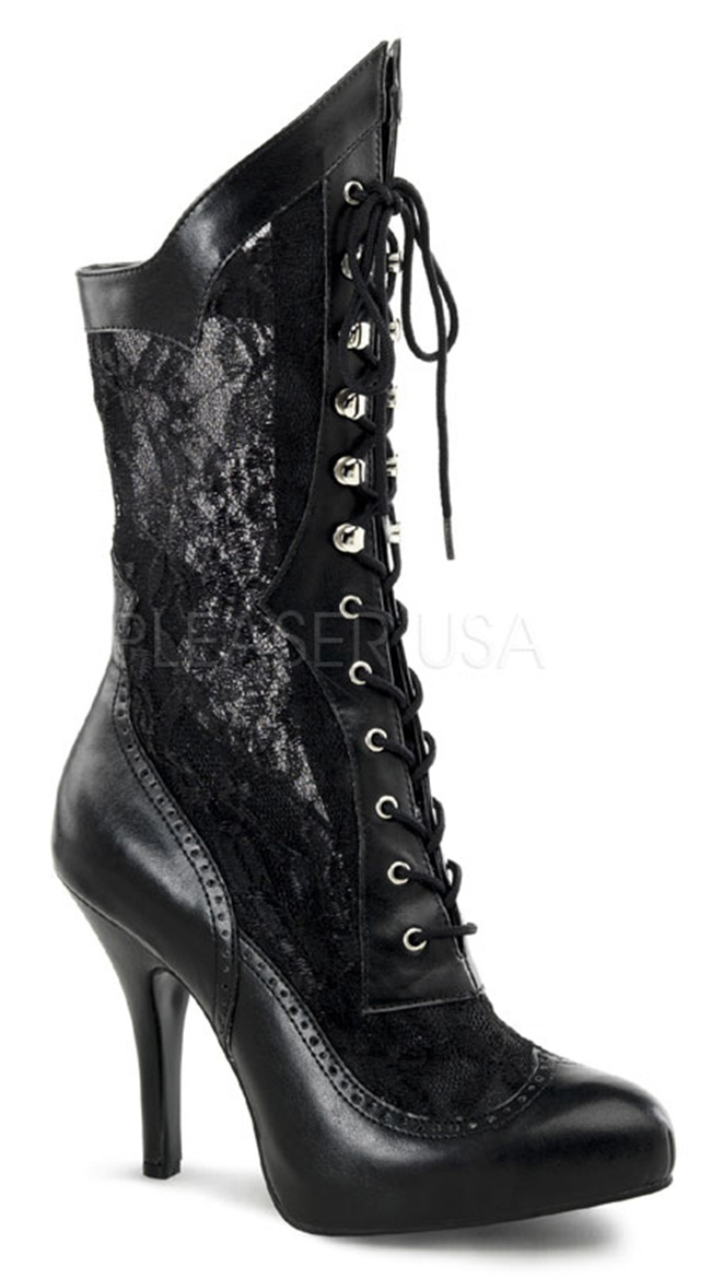 5 Inch Heel Victorian Boots, 5