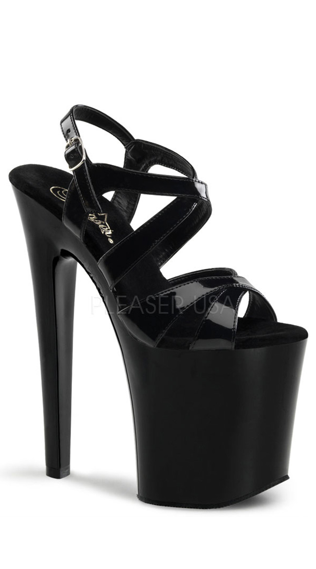 8 Inch Spike Heel Platform Sandals, 8