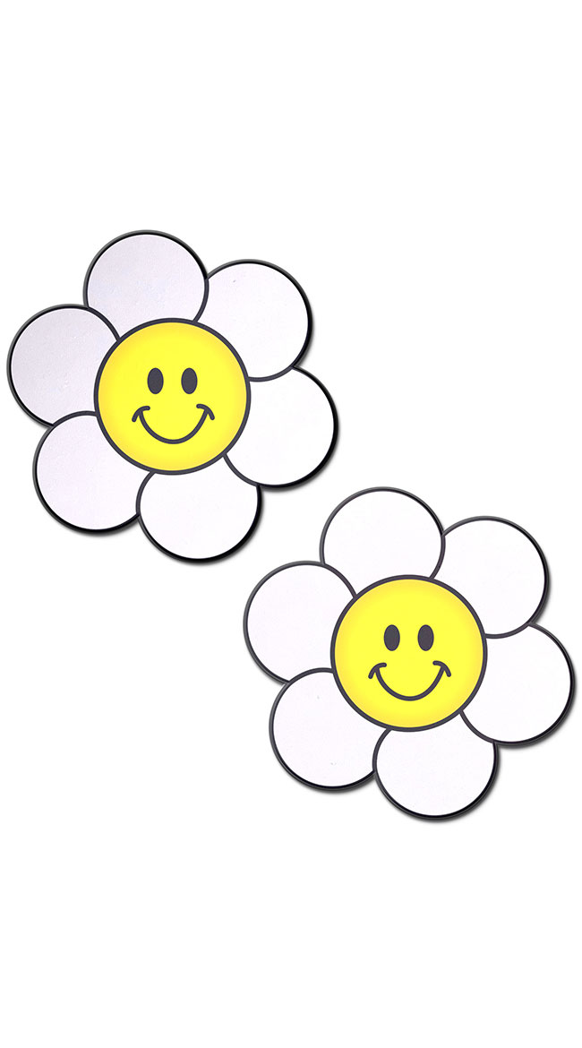 Daisy: Smiling Flower Happy Face Nipple Pasties by Pastease