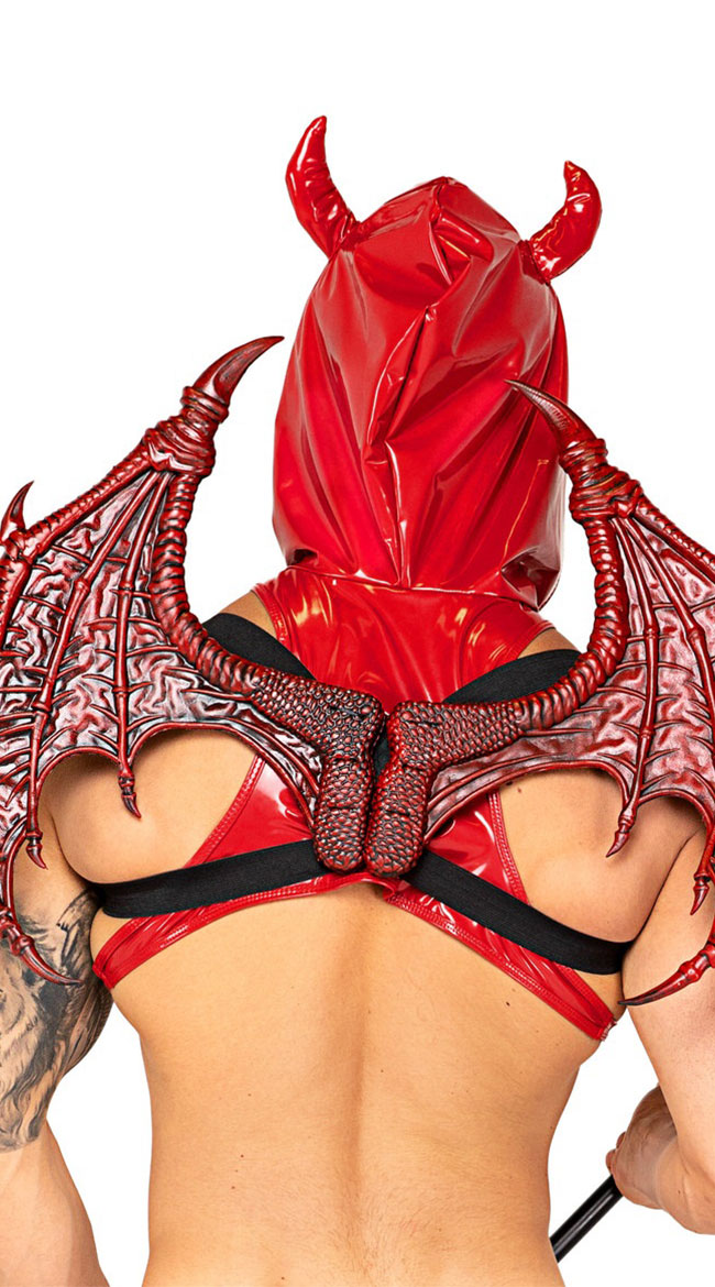 Red Glitter Devil Wings