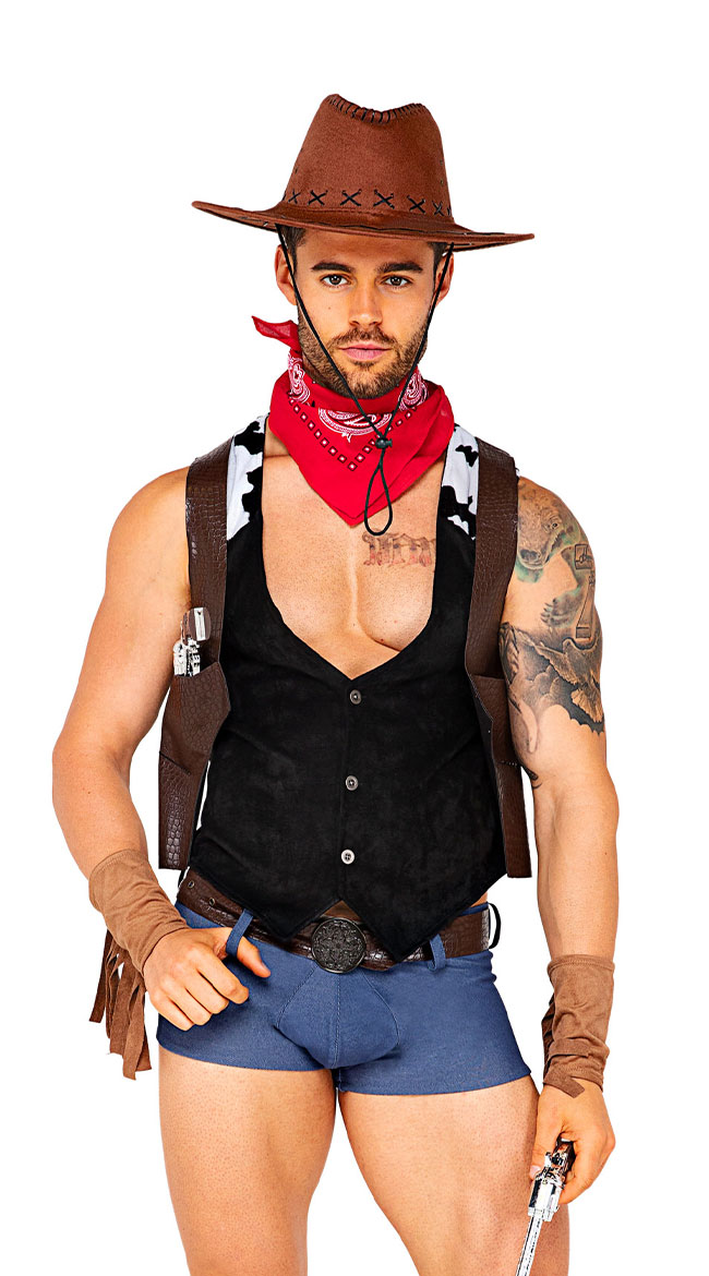 Wicked Costumes Adult Men's Western Cowboy Fancy Dress Costume - Small :  : Toys & Games