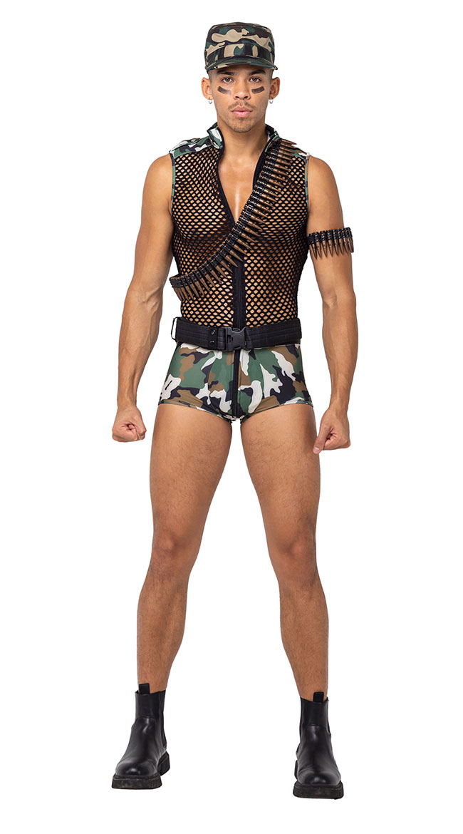Men's Camo Soldier Costume X-Small : : Clothing, Shoes