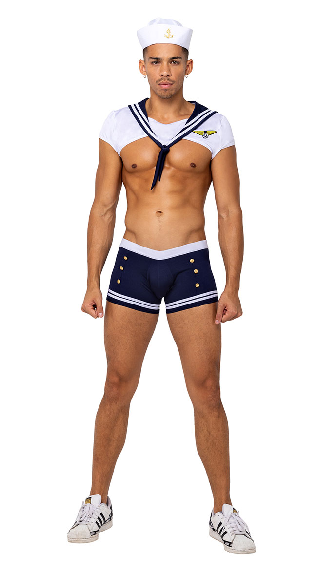 Men's Sailor Stud Costume, Men's Sexy Sailor Costume 