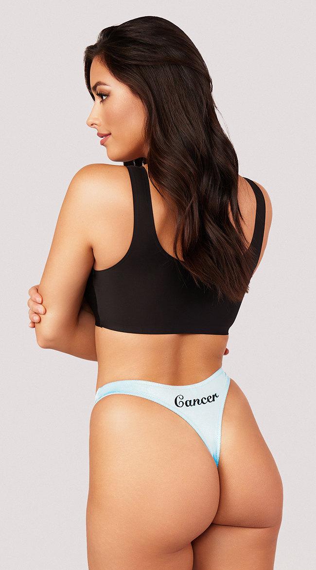 Cancer Zodiac Thong, Blue Cancer Panty