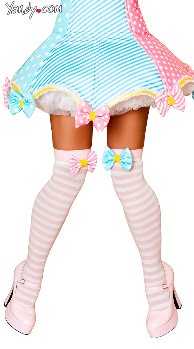 Pink and White Striped Stockings, Pink Striped Stockings, Adorable