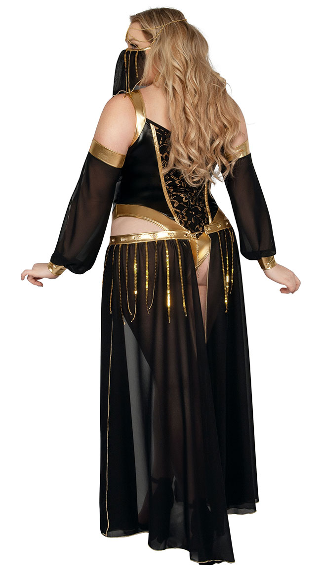 Plus Size Dark Harem Nights Costume, Plus Size Sexy Harem Costume