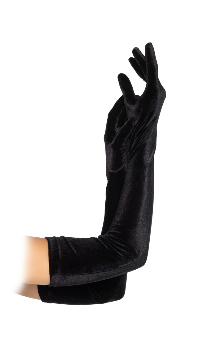 Velvet Opera Length Gloves Classy Gloves Elegant Gloves Satin Gloves Costume Gloves