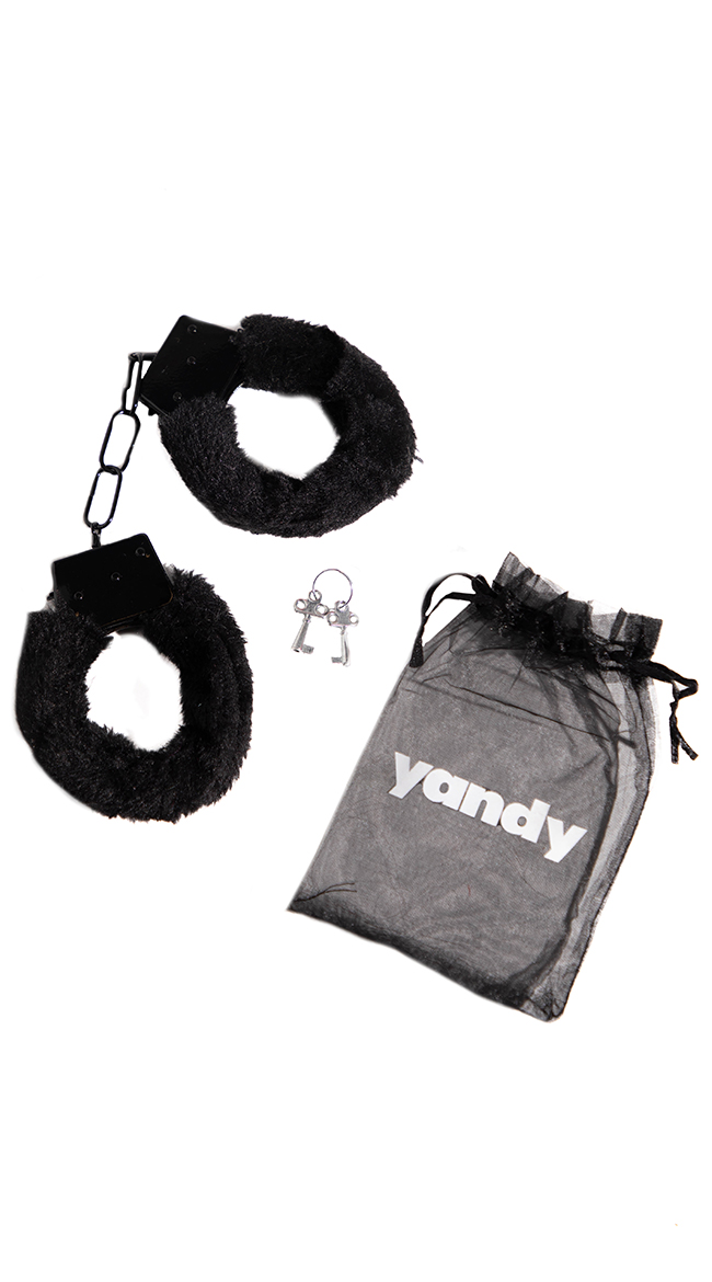 Yandy Fuzzy Handcuff, Yandy Handcuffs with Bag