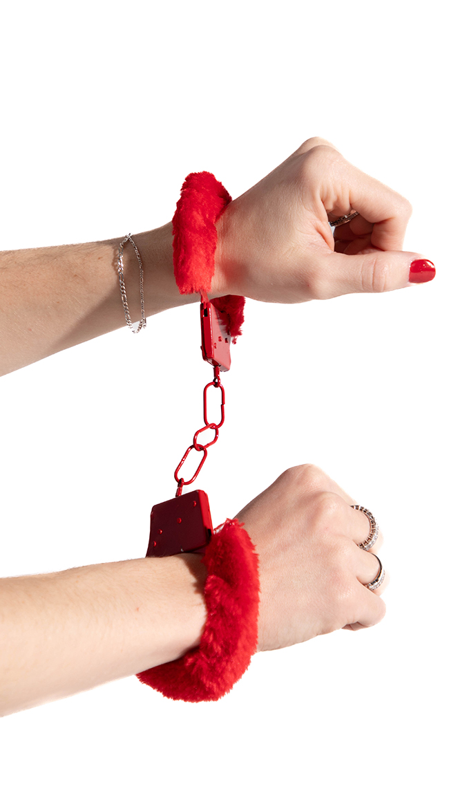 Yandy Fuzzy Handcuff, Yandy Handcuffs with Bag