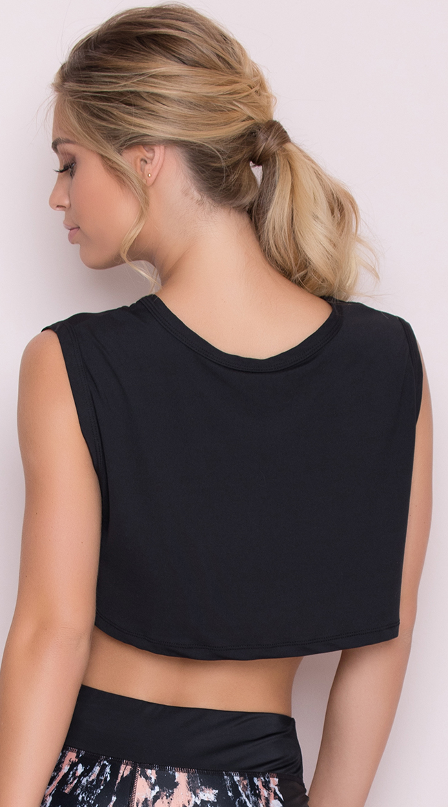 cropped active tee