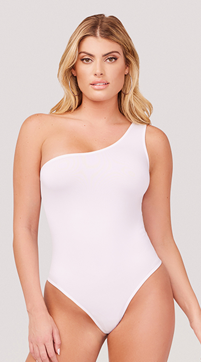 Basic One Shoulder Bodysuit, Asymmetrical Bodysuit