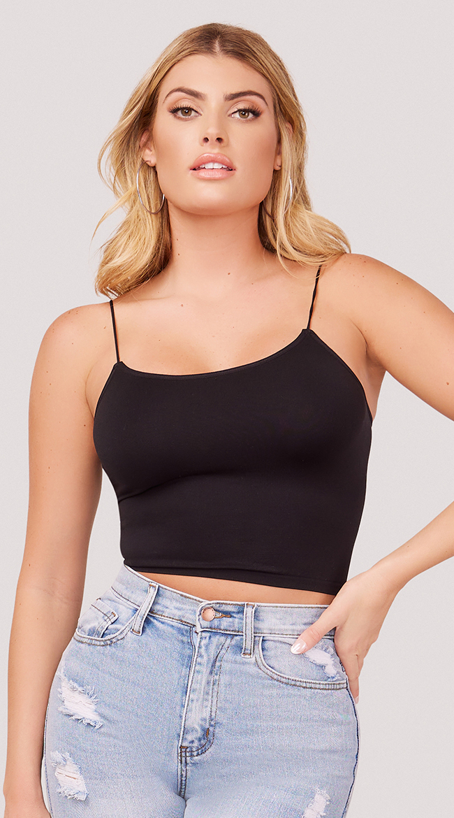 Out From Under Cindy Sparkle Seamless Cropped Tank Top