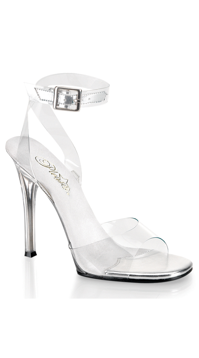 4 1/2" Clear Sandals, Clear Sandals, Clear Heels