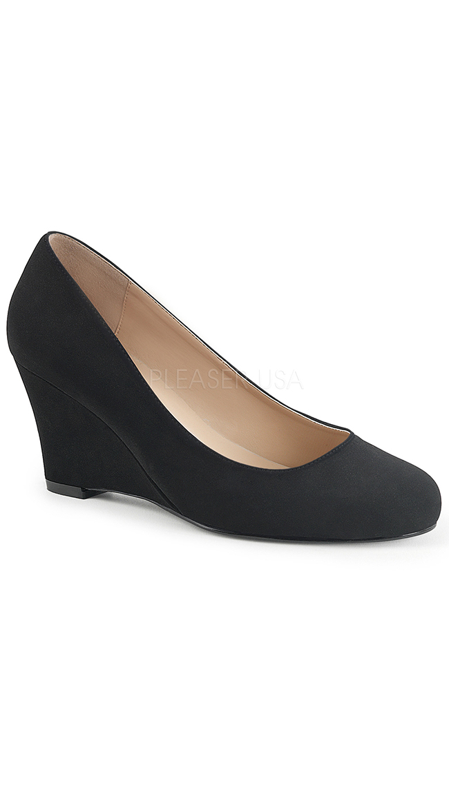 3" Black Wedge Pump, Classic Wedge Pump